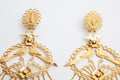 24K Gold Virgin & Lovebird Earrings